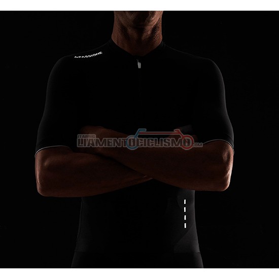 Abbigliamento Ciclismo La Passione Manica Corta 2019 Nero Bianco